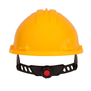 Veiligheidshelm / bouwhelm met verstelbare draaiknop - Geel